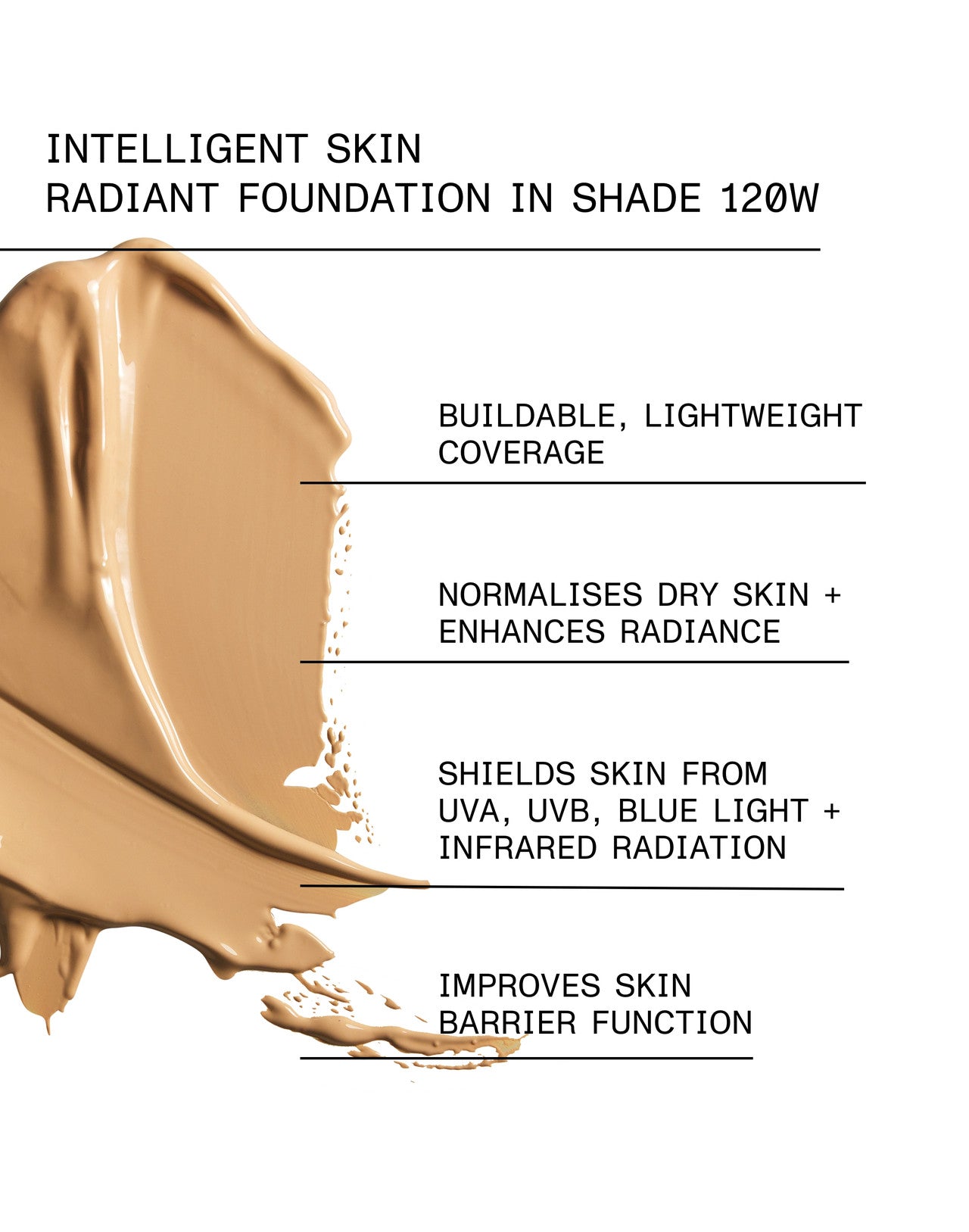 INTELLIGENT SKIN RADIANT FOUNDATION SPF 15 Shade 120W