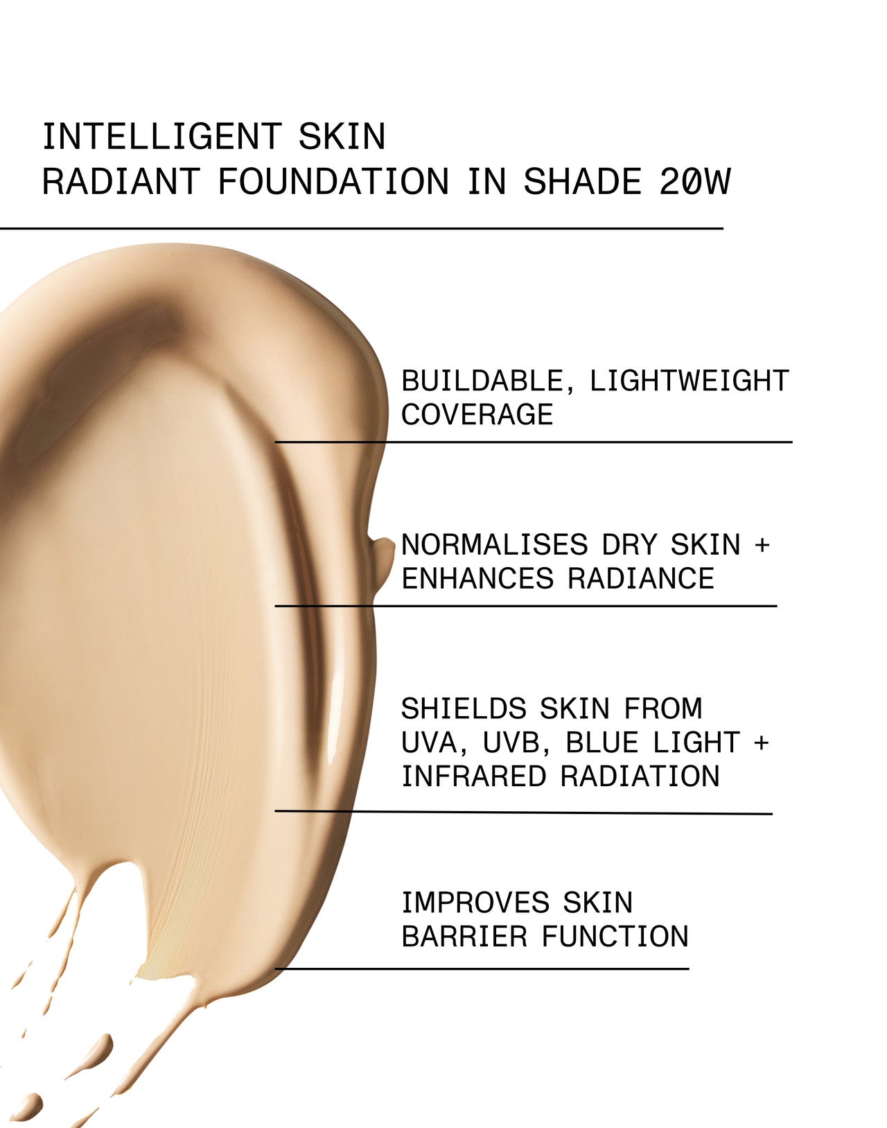 INTELLIGENT SKIN RADIANT FOUNDATION SPF 15 Shade 020W