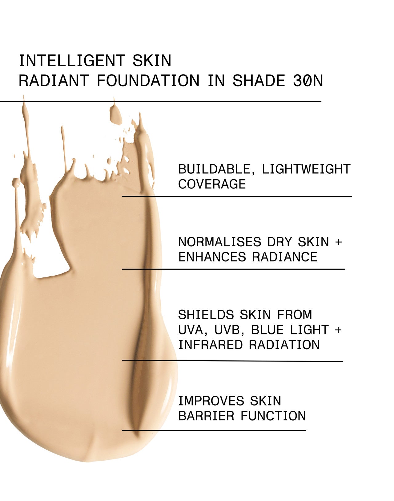 INTELLIGENT SKIN RADIANT FOUNDATION SPF 15 Shade 030N