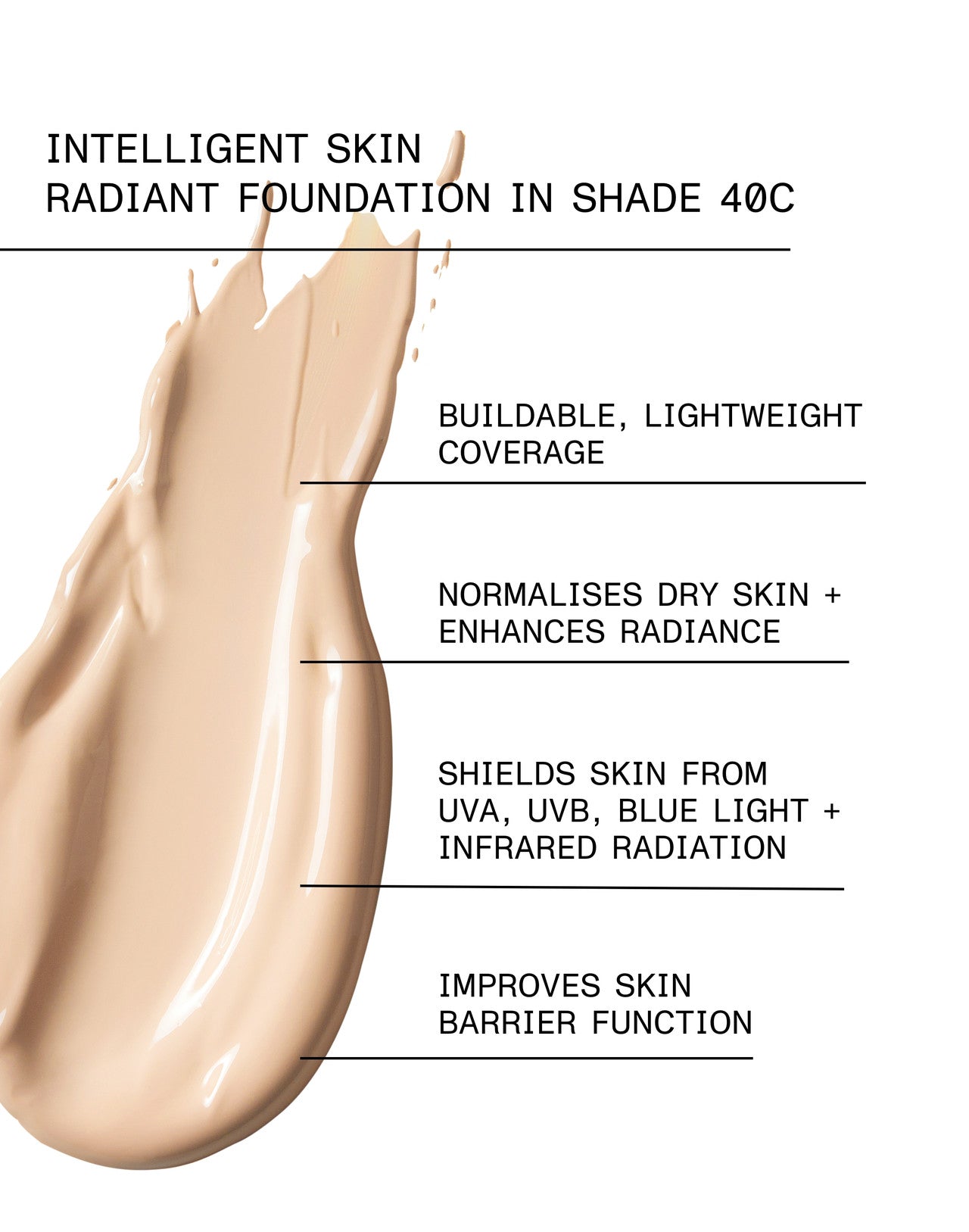 INTELLIGENT SKIN RADIANT FOUNDATION SPF 15 Shade 040C