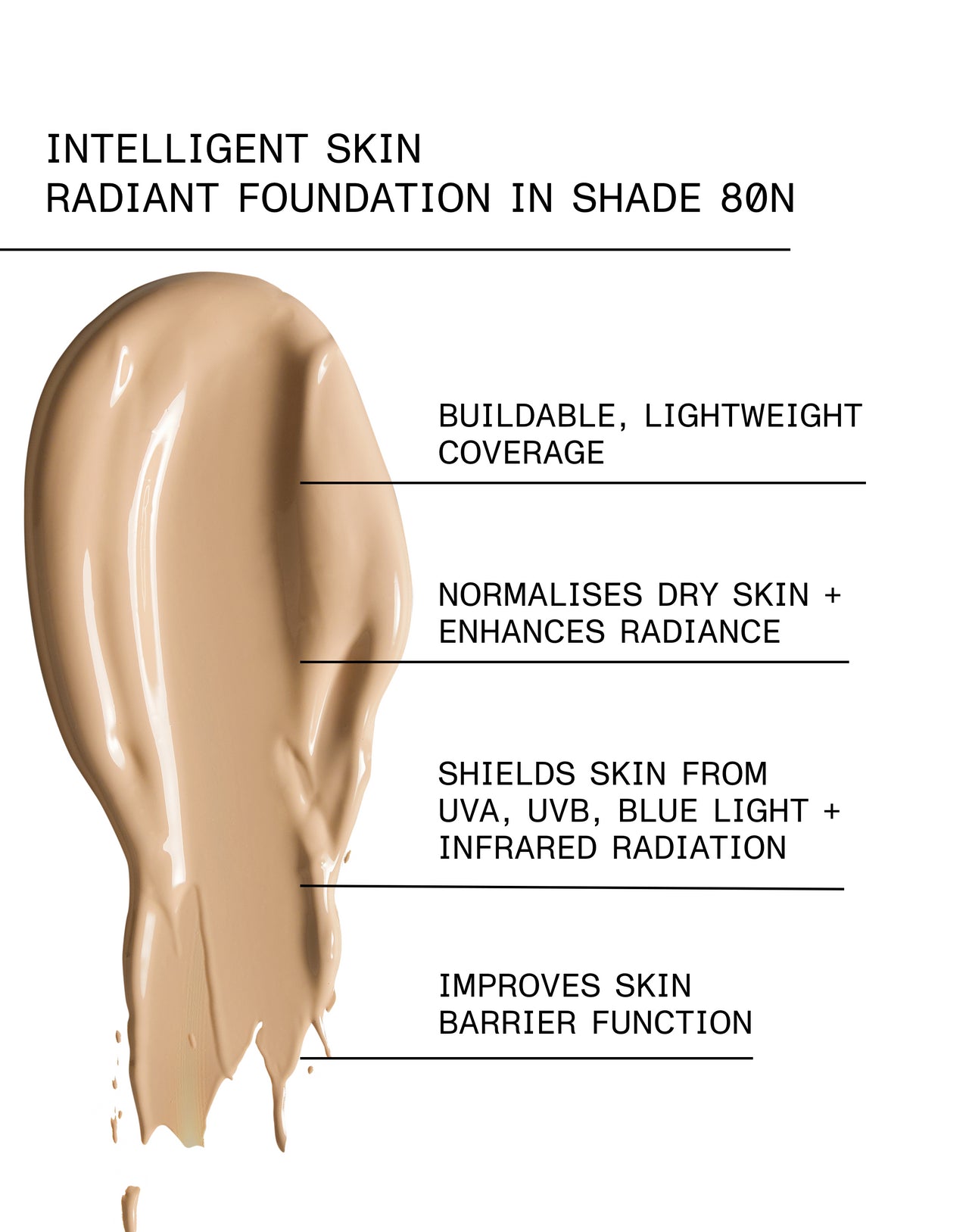 INTELLIGENT SKIN RADIANT FOUNDATION SPF 15 Shade 080N