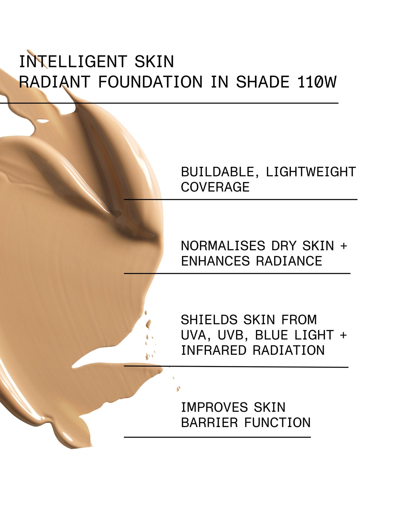 INTELLIGENT SKIN RADIANT FOUNDATION SPF 15 Shade 110W