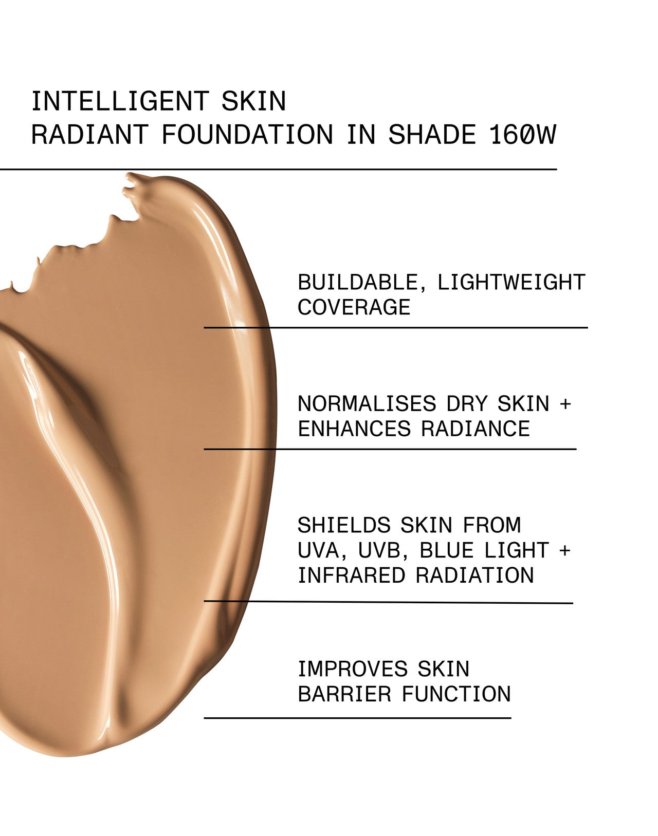 INTELLIGENT SKIN RADIANT FOUNDATION SPF 15 Shade 160W