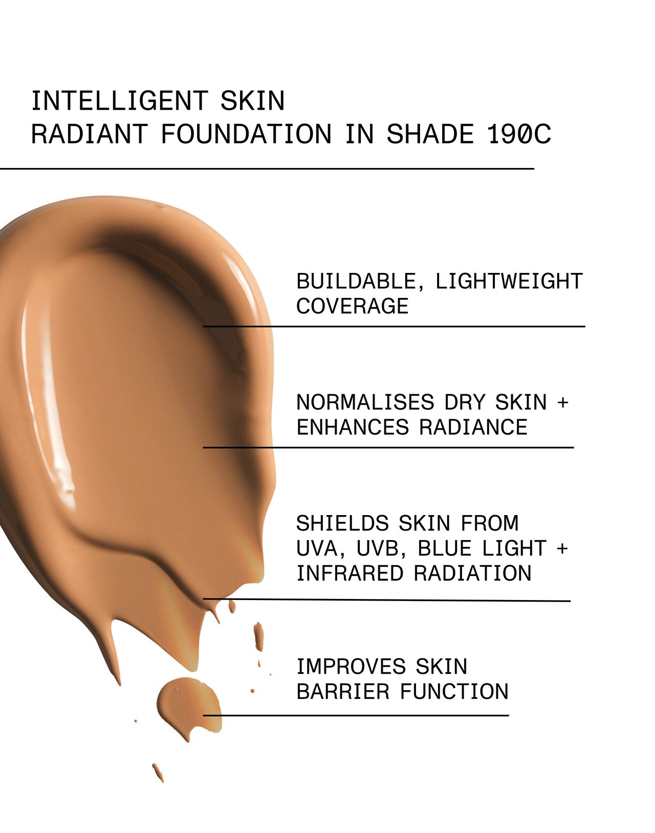 INTELLIGENT SKIN RADIANT FOUNDATION SPF 15 Shade 190C