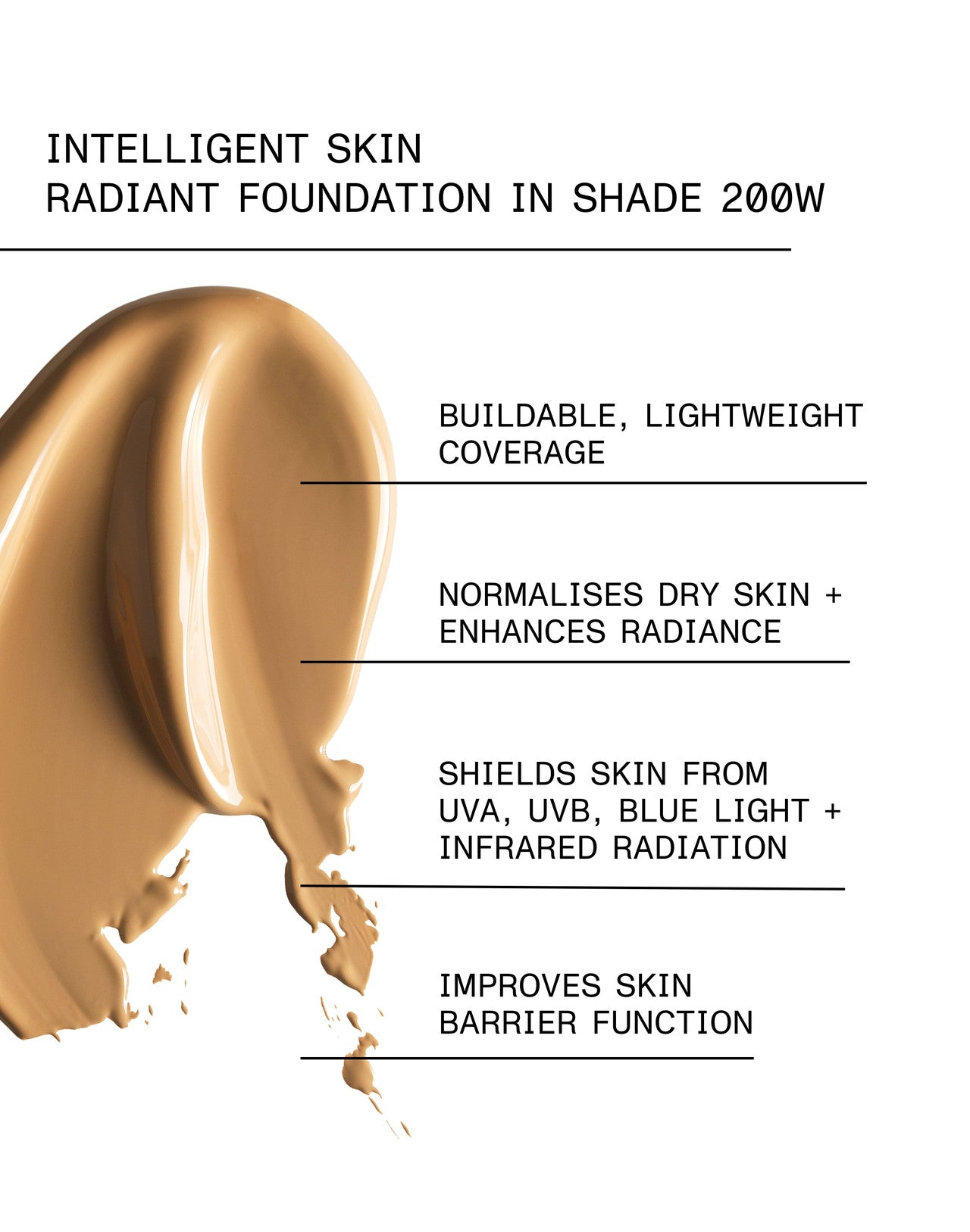 INTELLIGENT SKIN RADIANT FOUNDATION SPF 15 Shade 200W