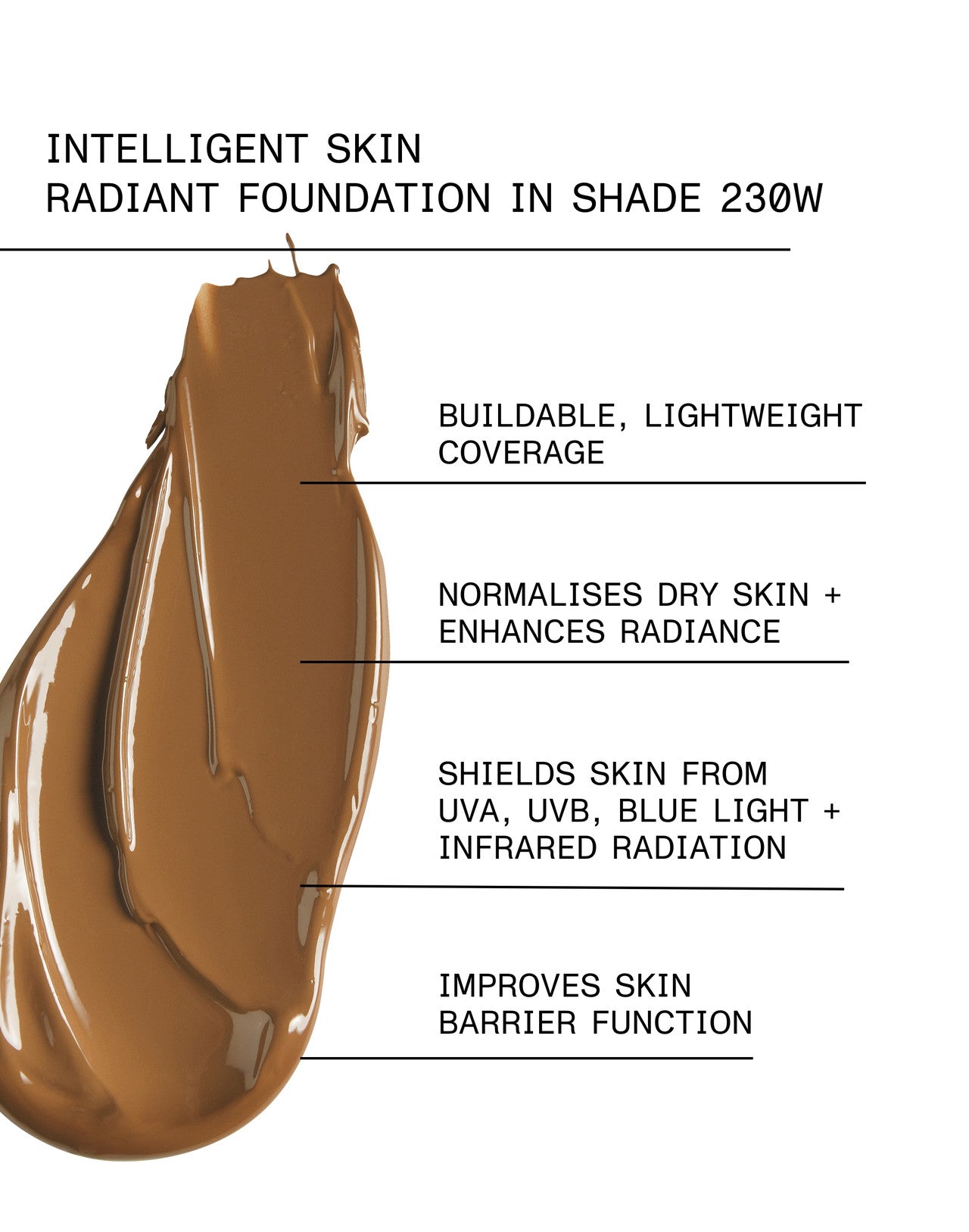 INTELLIGENT SKIN RADIANT FOUNDATION SPF 15 Shade 230W