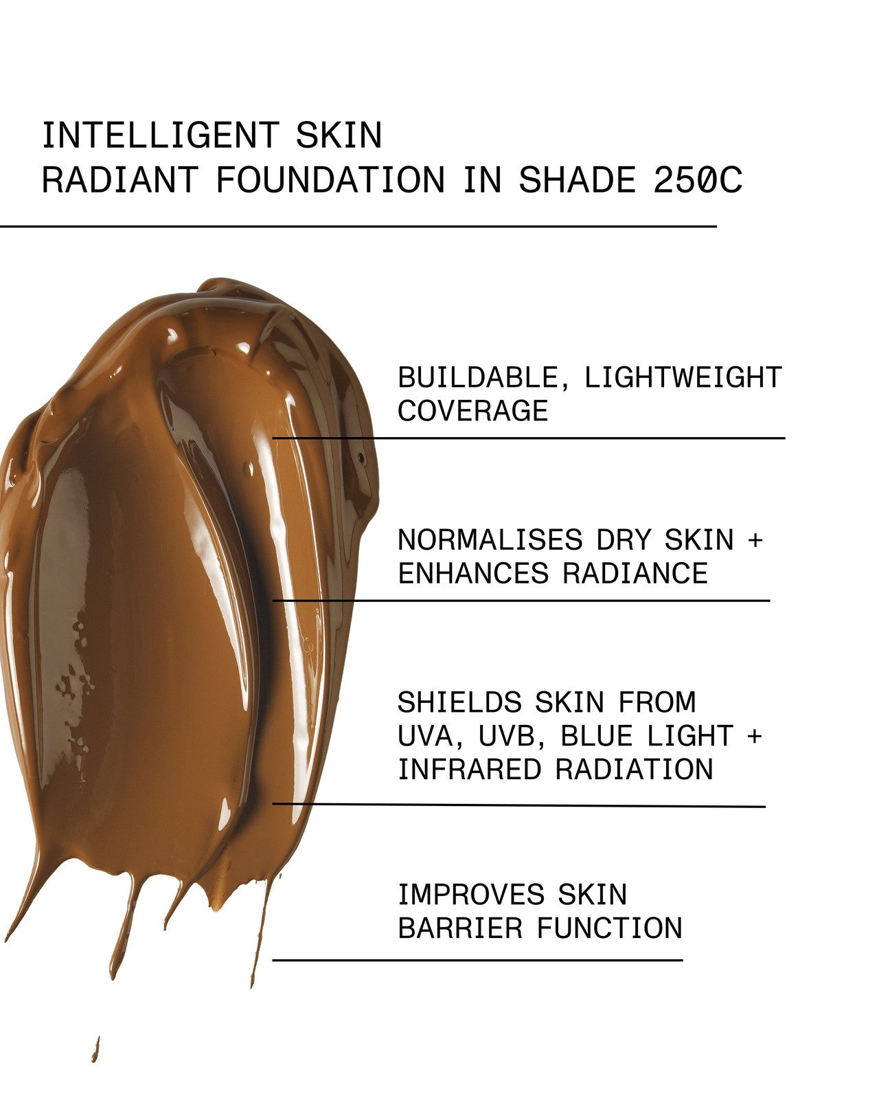 INTELLIGENT SKIN RADIANT FOUNDATION SPF 15 Shade 250C