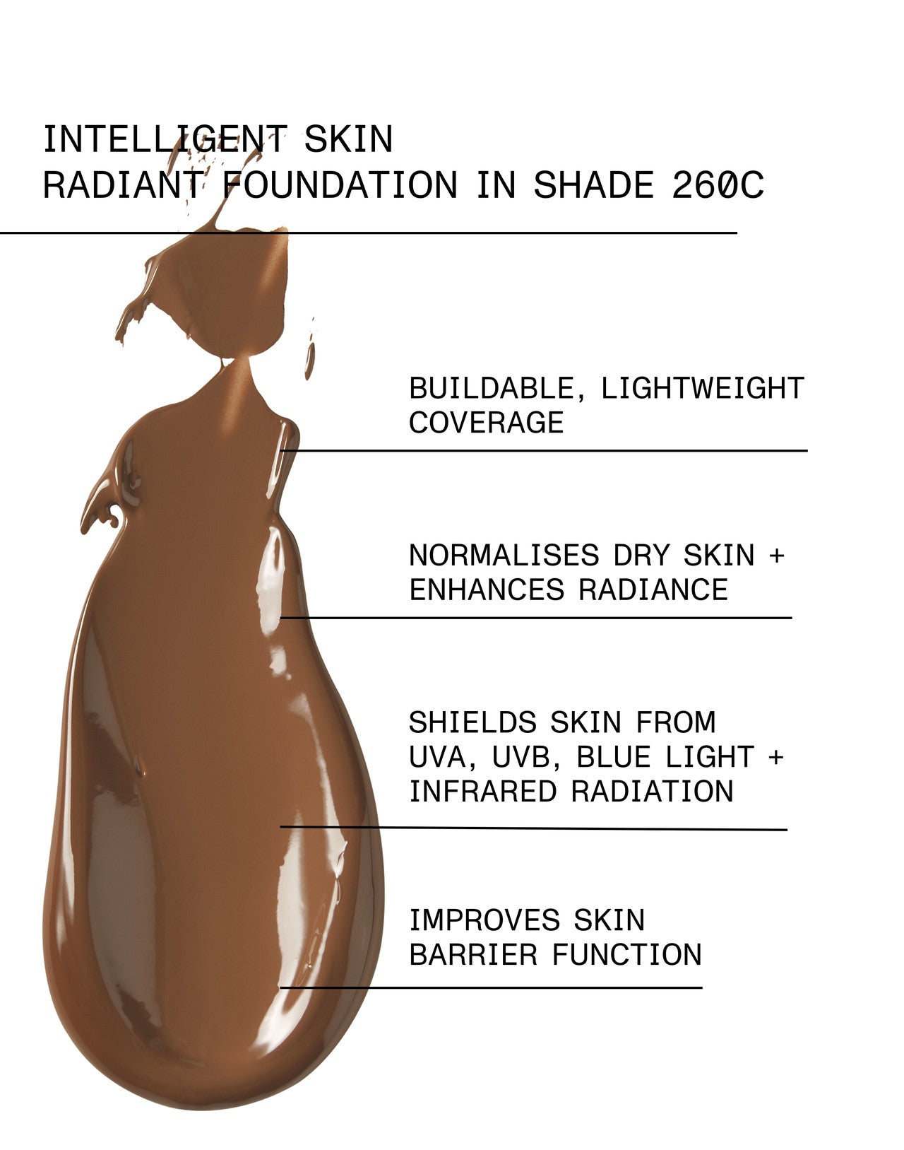 INTELLIGENT SKIN RADIANT FOUNDATION SPF 15 Shade 260C